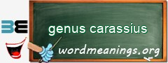 WordMeaning blackboard for genus carassius